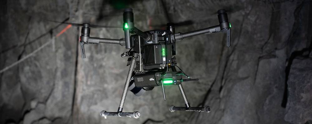 drone in underground mine