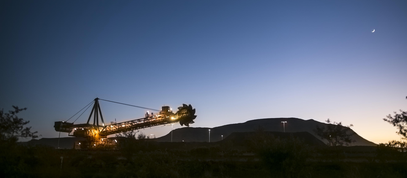 mining at sunrise