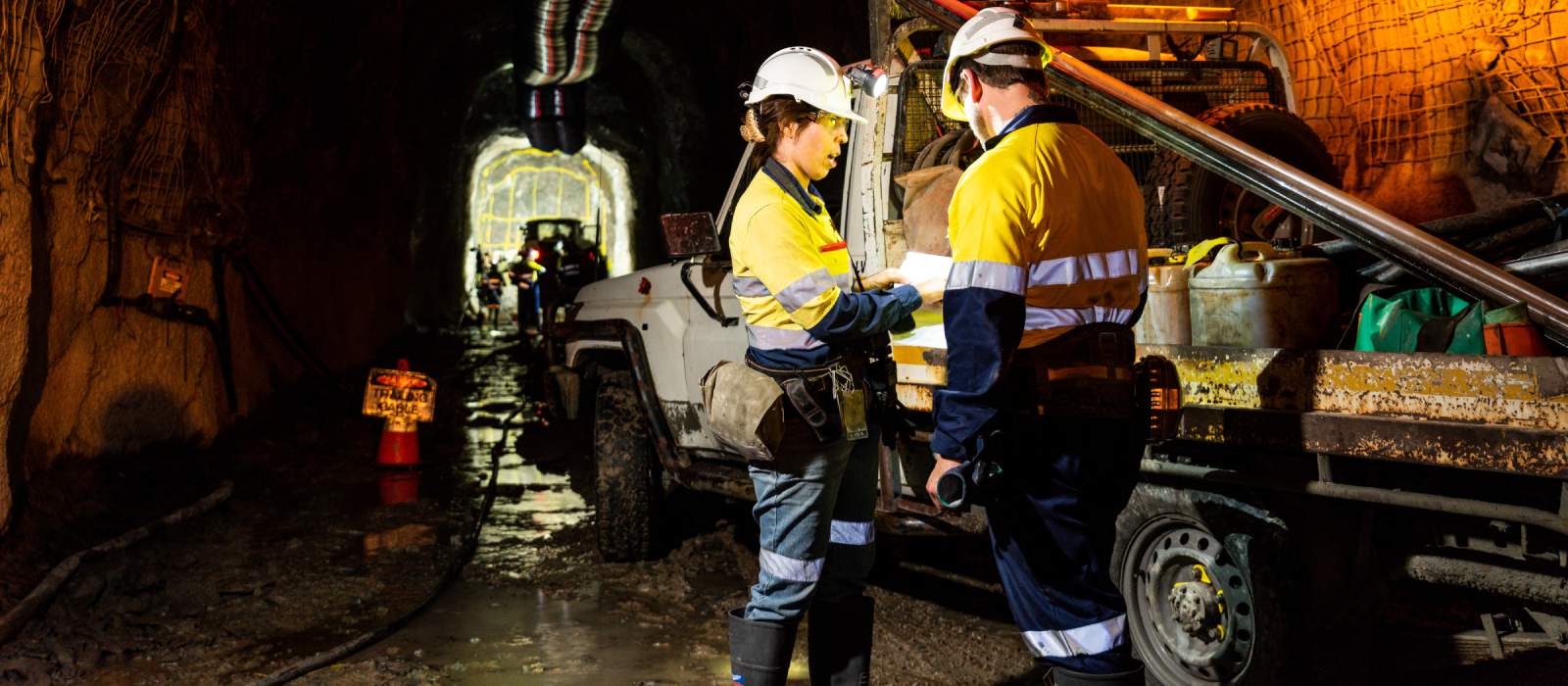 Image of underground miners