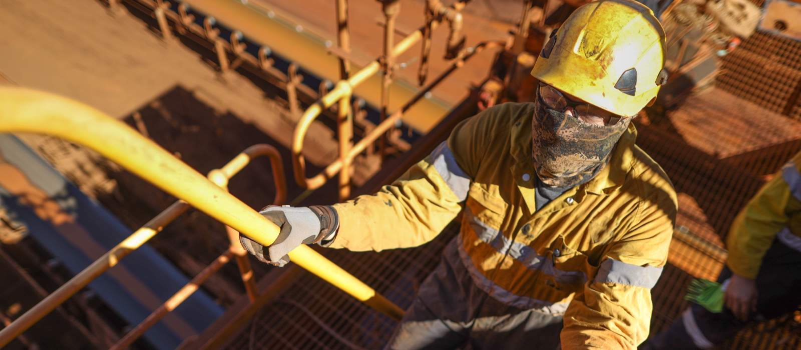 mine worker with mask