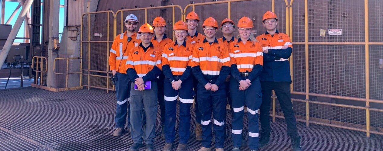 University of Queensland metallurgy field trip particpants