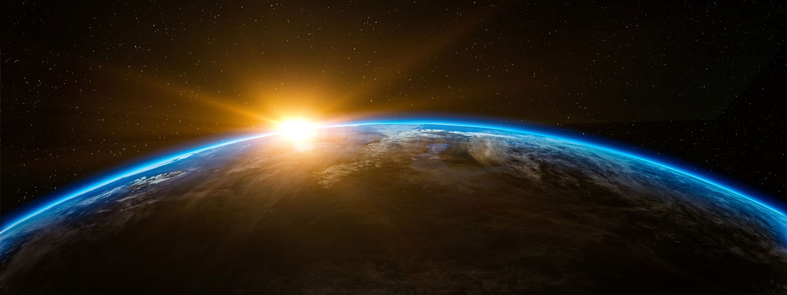 Sunrise over earth from space Sunrise over earth from space